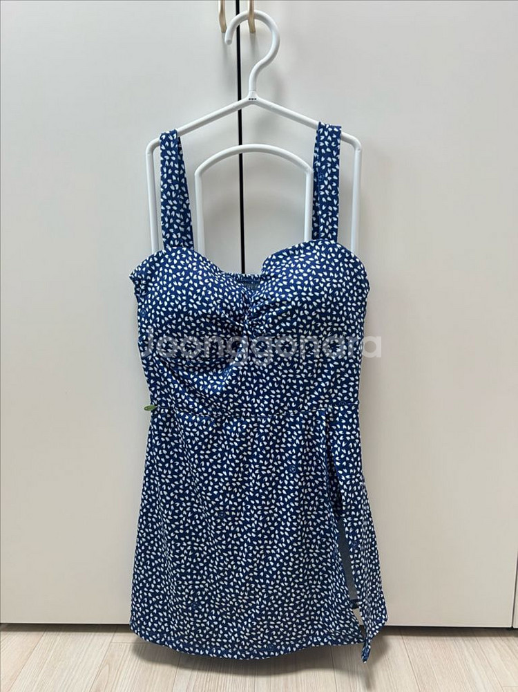 코랄리크 플라워 셔링 모노키니 수영복 L--0