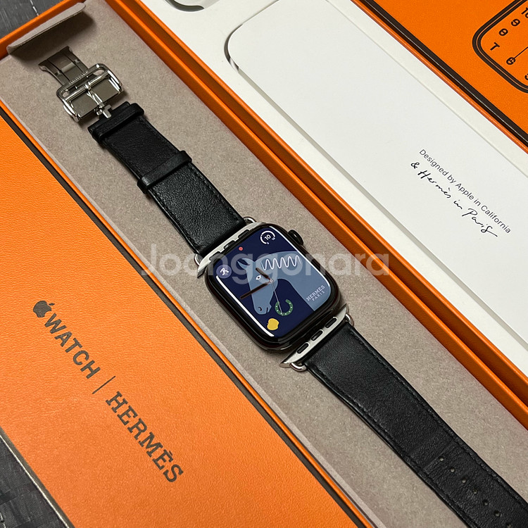애플워치7 에르메스 45mm 블랙--0