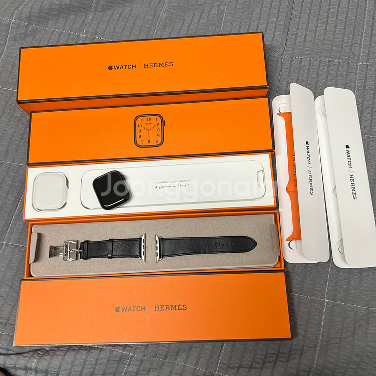 애플워치7 에르메스 45mm 블랙--1