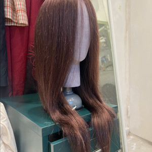 인모100프로 (다크브라운,롱기장)판매합니다 / 인모가발 수제가발 항암