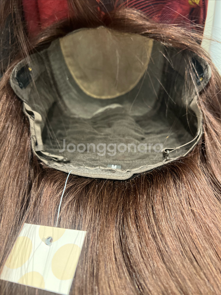 인모100프로 (다크브라운,롱기장)판매합니다 / 인모가발 수제가발 항암--8