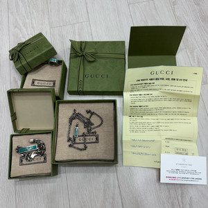 구찌 목걸이/팔찌/반지 set