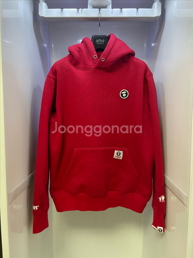 에이프(AAPE) 베이직 후드티--0