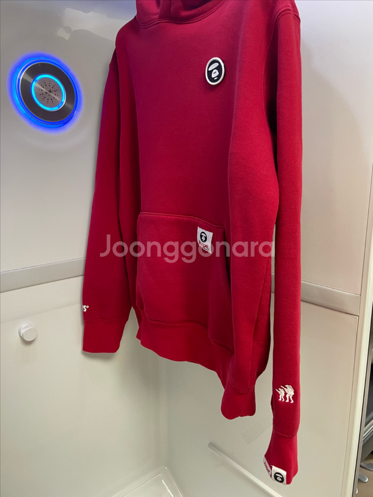 에이프(AAPE) 베이직 후드티--3