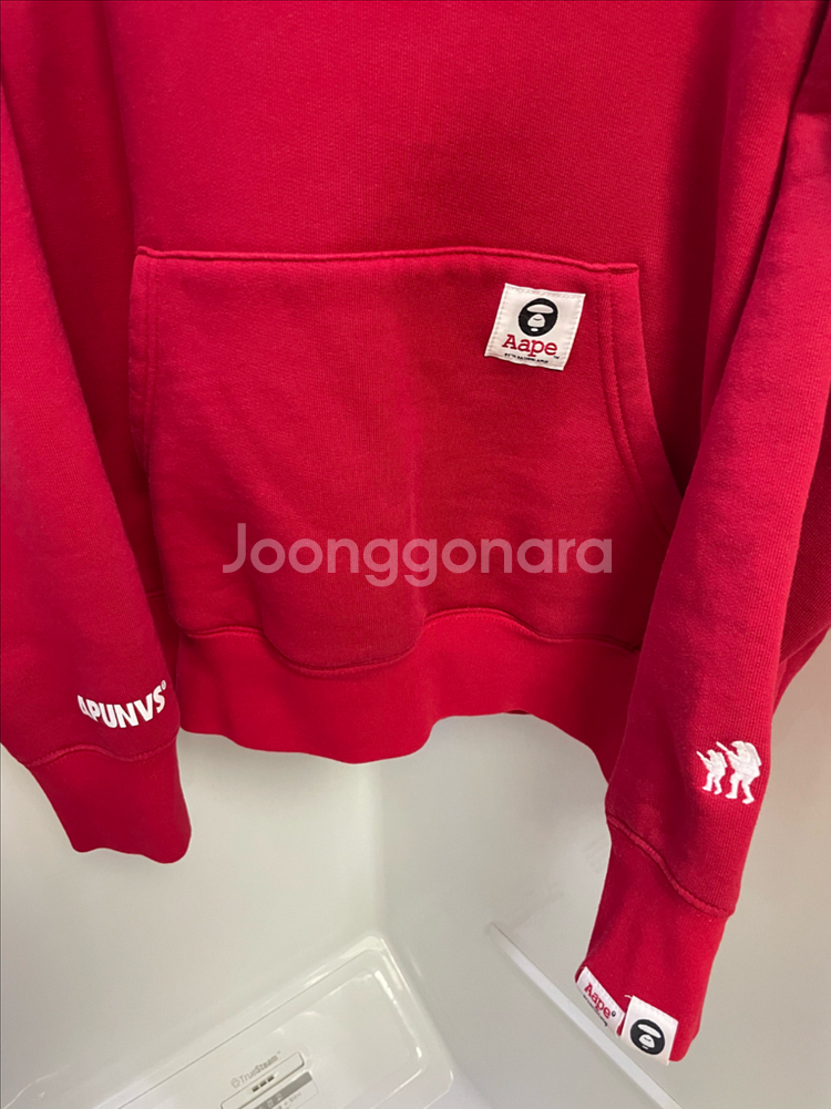 에이프(AAPE) 베이직 후드티--4