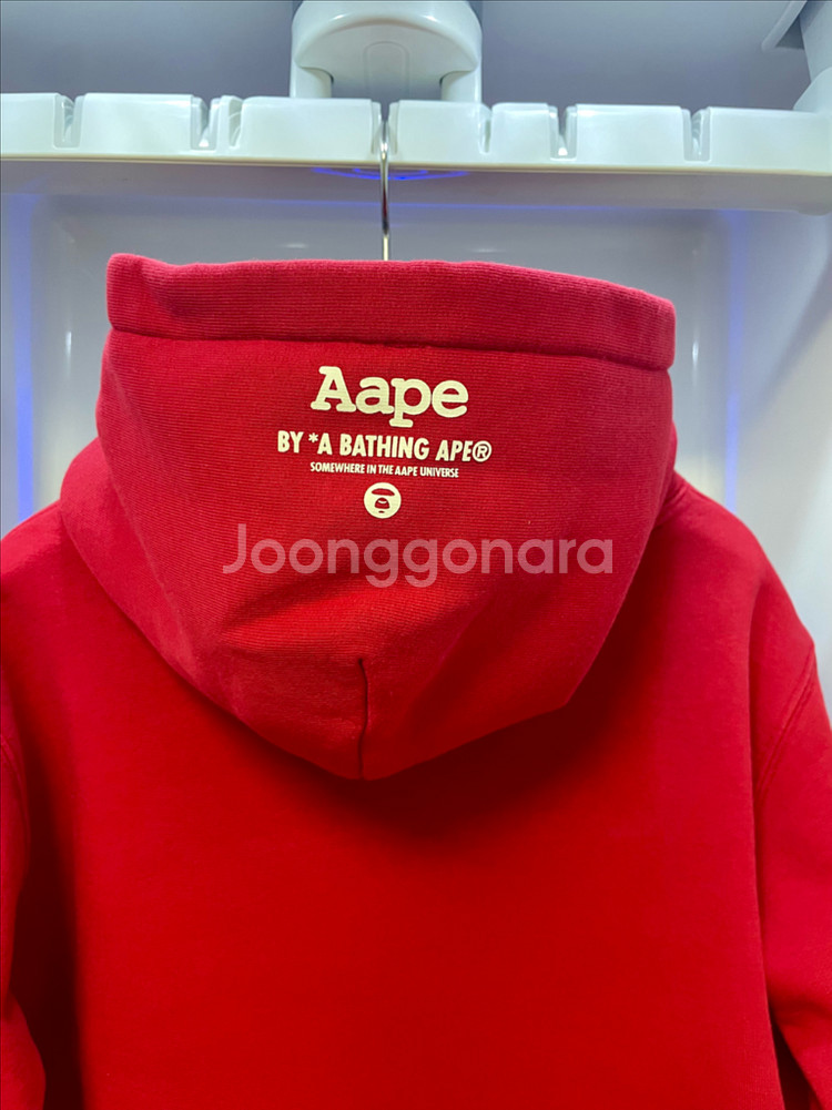 에이프(AAPE) 베이직 후드티--7