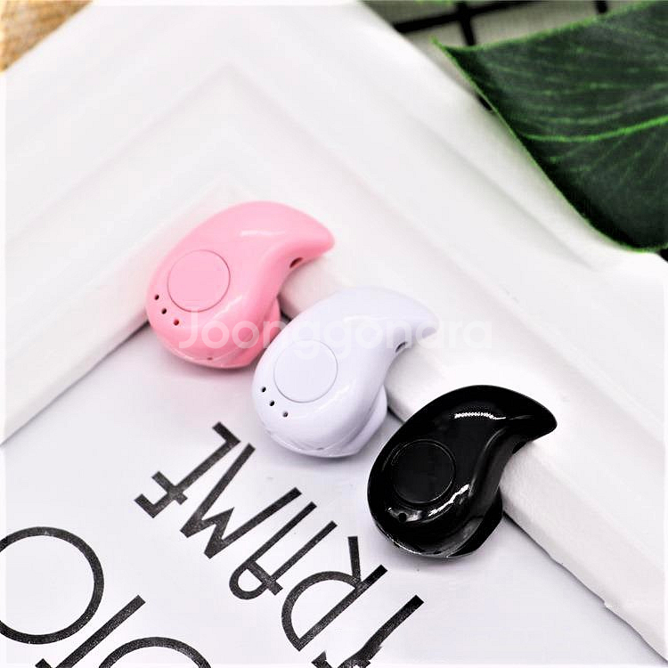 새 흰색 미니 무선 블루투스 이어폰 휴대용 스테레오--3