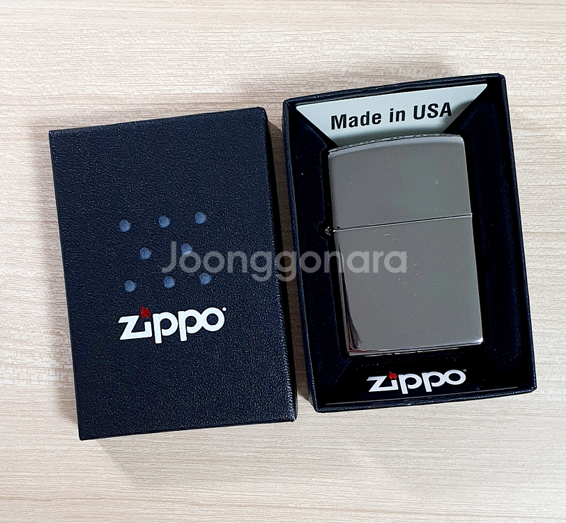 지포 정품 - 레귤러 하이 폴리시 크롬 라이터 - G046--0