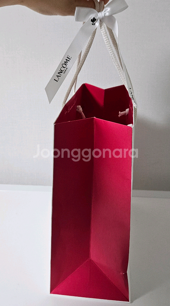 랑콤 쇼핑백+리본 Lancome--1