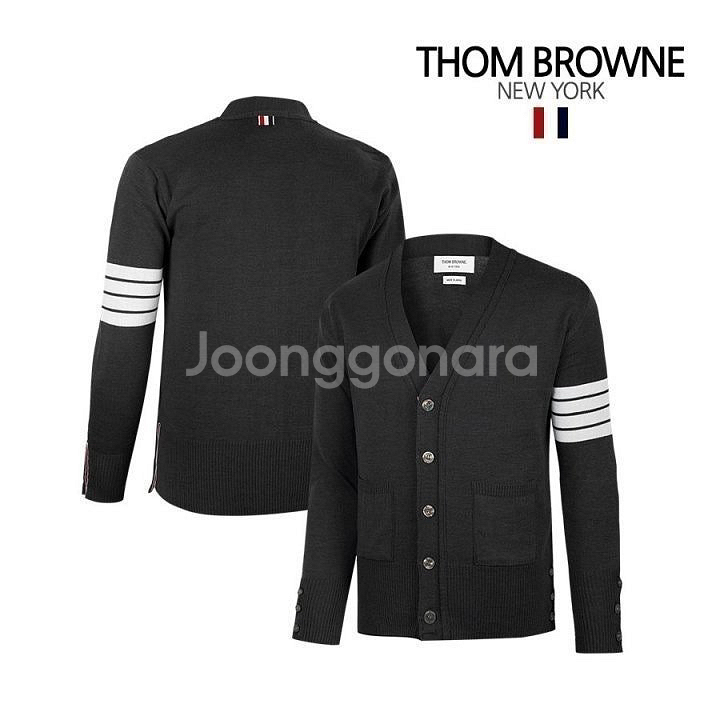톰브라운 사선완장 베이직 가디건--6