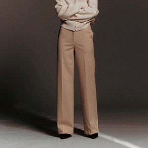 시에 스티치 와이드 트라우저 슬랙스 베이지 S