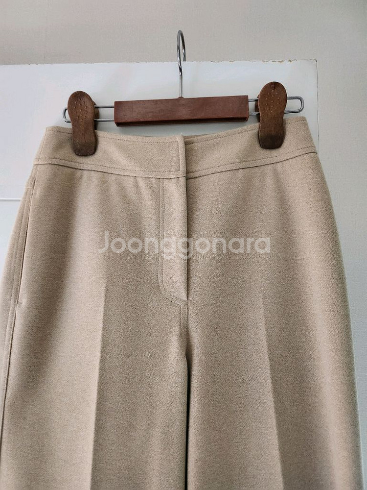 시에 스티치 와이드 트라우저 슬랙스 베이지 S--4