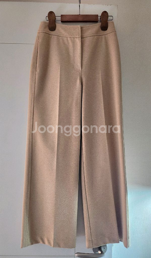 시에 스티치 와이드 트라우저 슬랙스 베이지 S--3