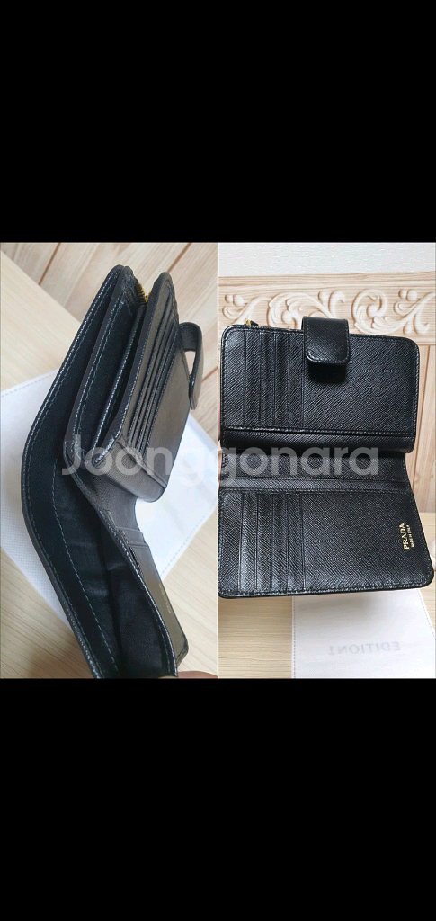 프라다 사피아노 반지갑 정품S급(감정O)루이비통구찌디올--8