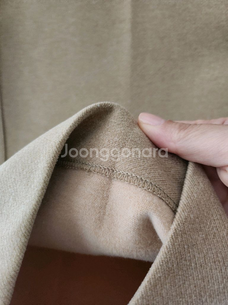 시에 스티치 와이드 트라우저 슬랙스 베이지 S--15