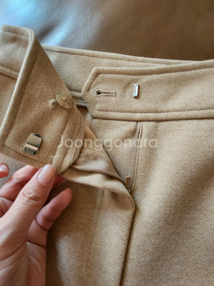 시에 스티치 와이드 트라우저 슬랙스 베이지 S--17