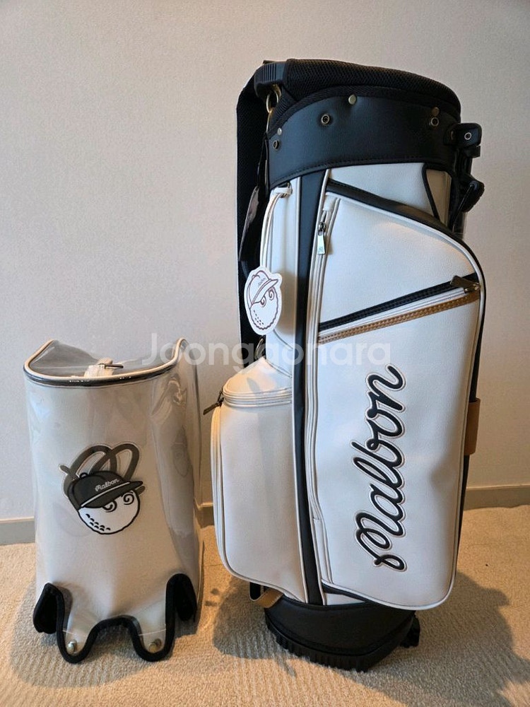 국내당일발송 말본골프백 캐디백 스탠드백 버킷 크림화이트--0