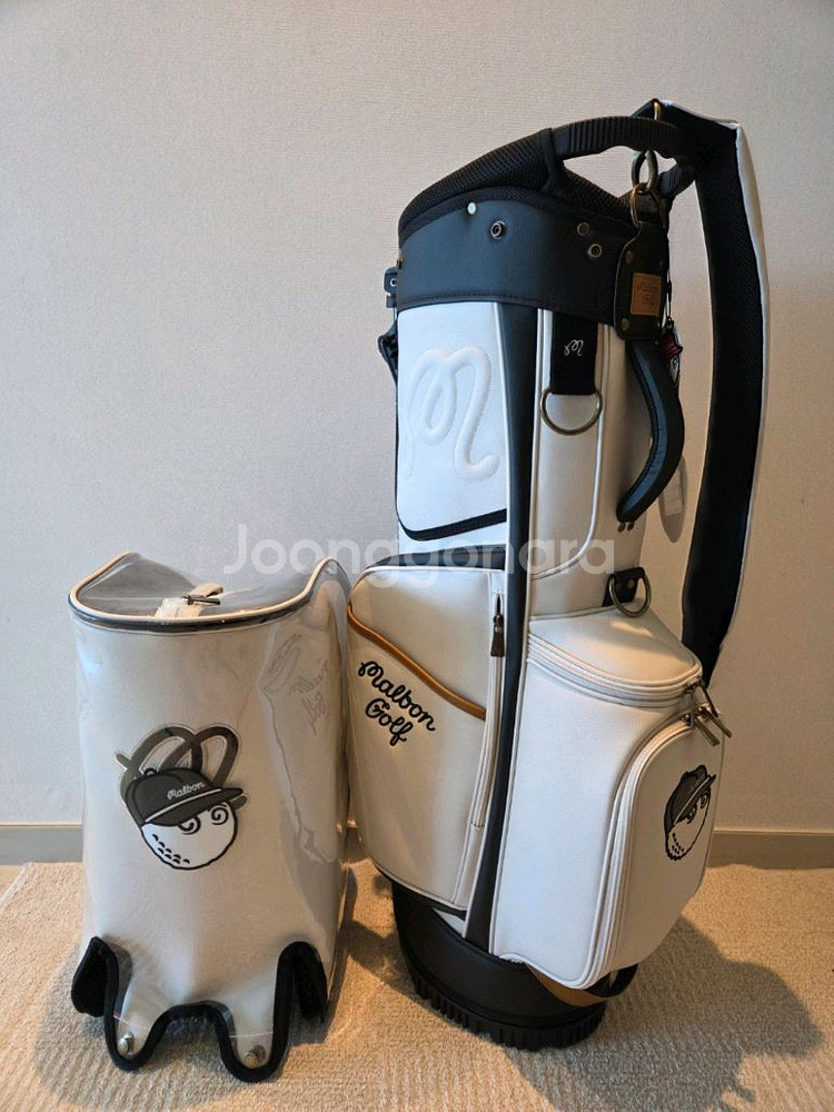 국내당일발송 말본골프백 캐디백 스탠드백 버킷 크림화이트--1
