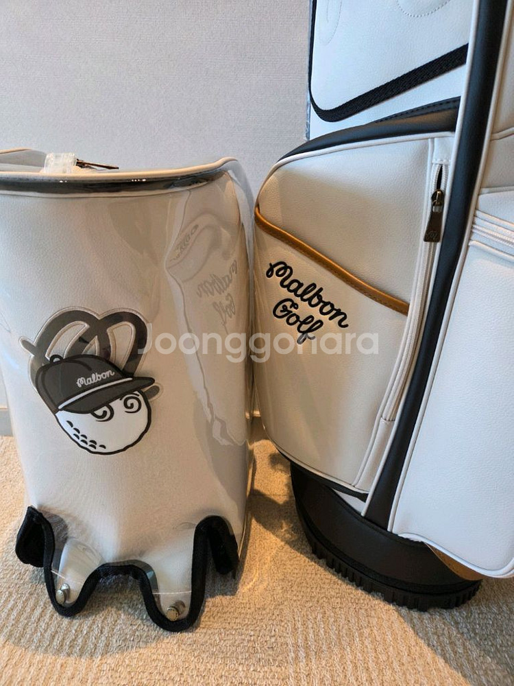국내당일발송 말본골프백 캐디백 스탠드백 버킷 크림화이트--3