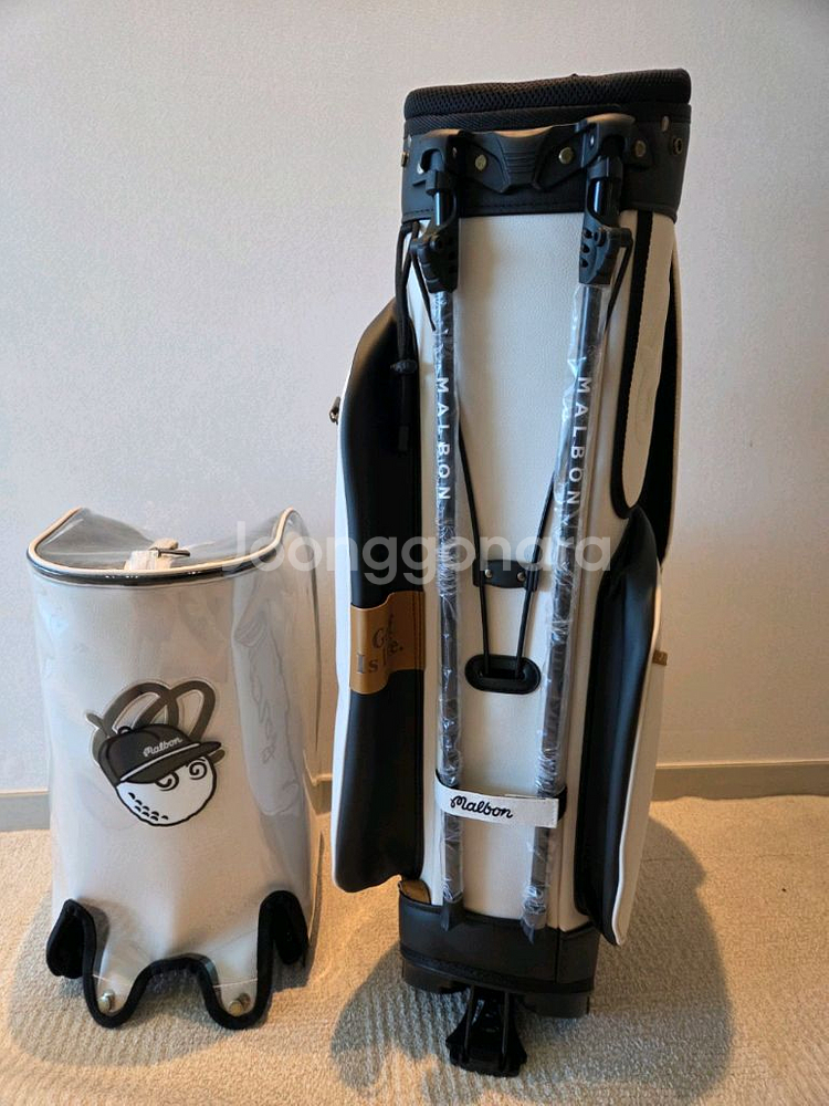 국내당일발송 말본골프백 캐디백 스탠드백 버킷 크림화이트--5