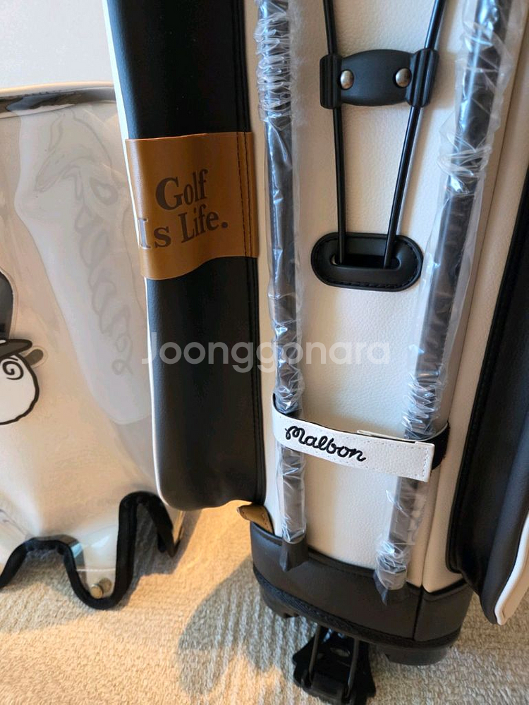 국내당일발송 말본골프백 캐디백 스탠드백 버킷 크림화이트--7