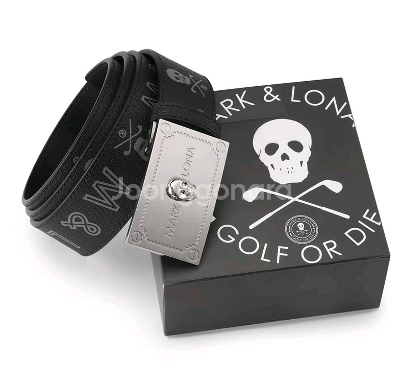 국내당일발송 마크앤로나 남성 골프 벨트 소가죽--1