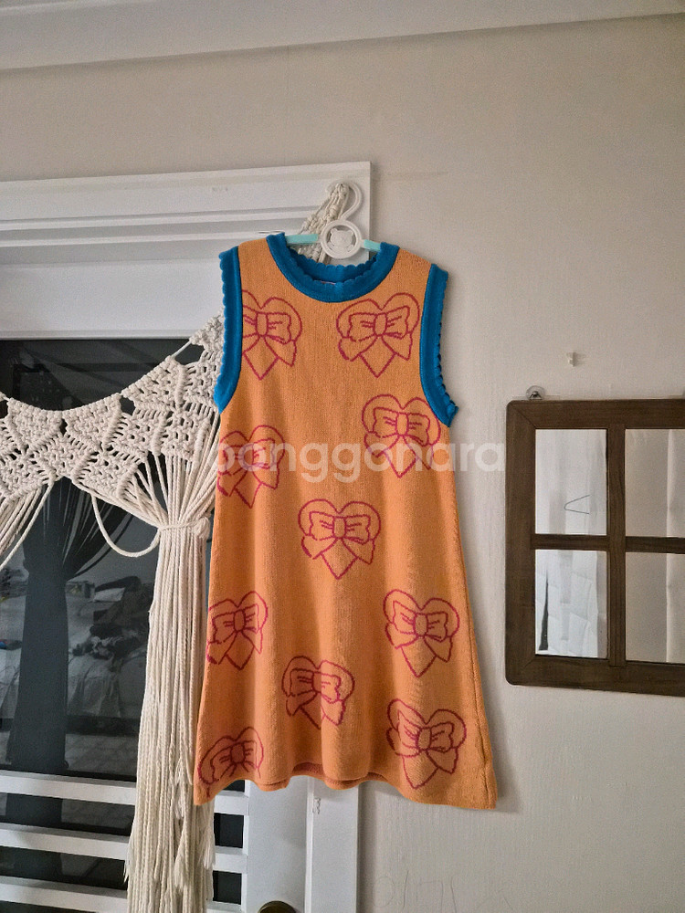 베베베베 리본 니트 원피스 M--3