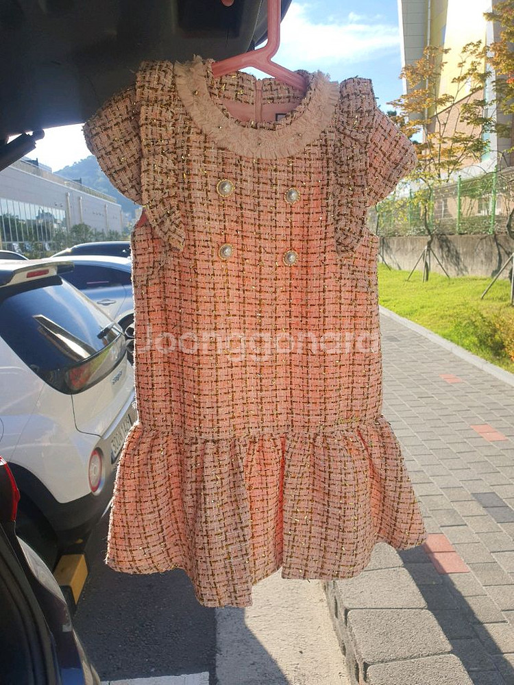 프랜치캣 트위드 원피스 택채새옷 130--0