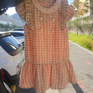 프랜치캣 트위드 원피스 택채새옷 130