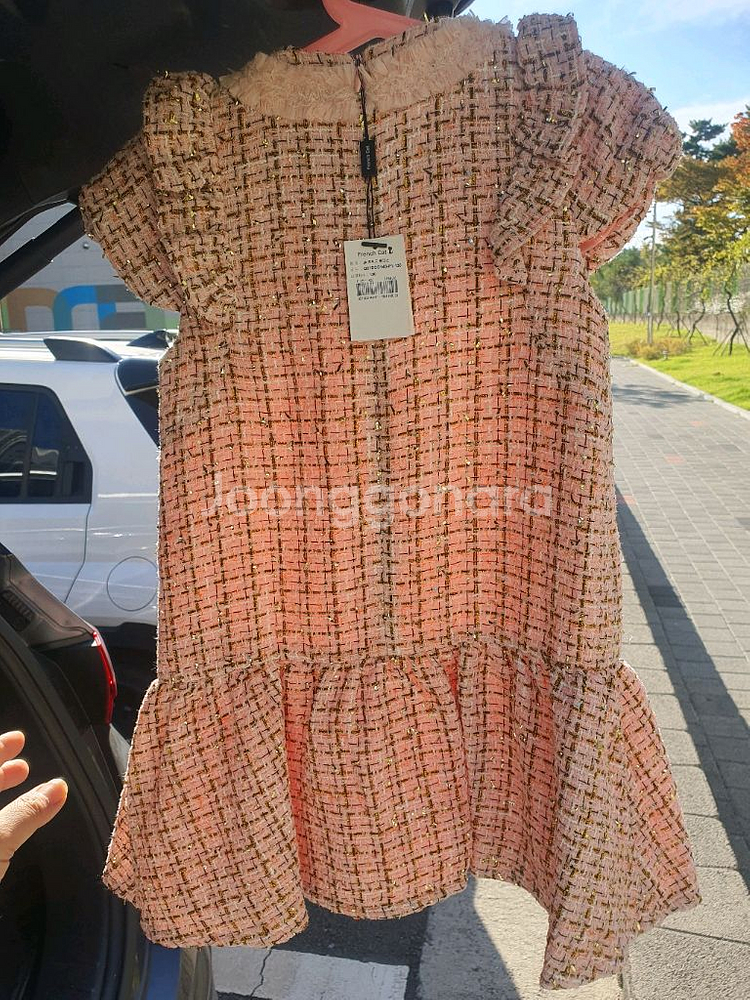 프랜치캣 트위드 원피스 택채새옷 130--1