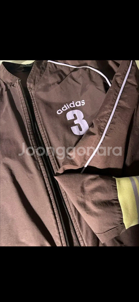 아디다스 3로고 퍼플 크롭 트랙 자켓--0