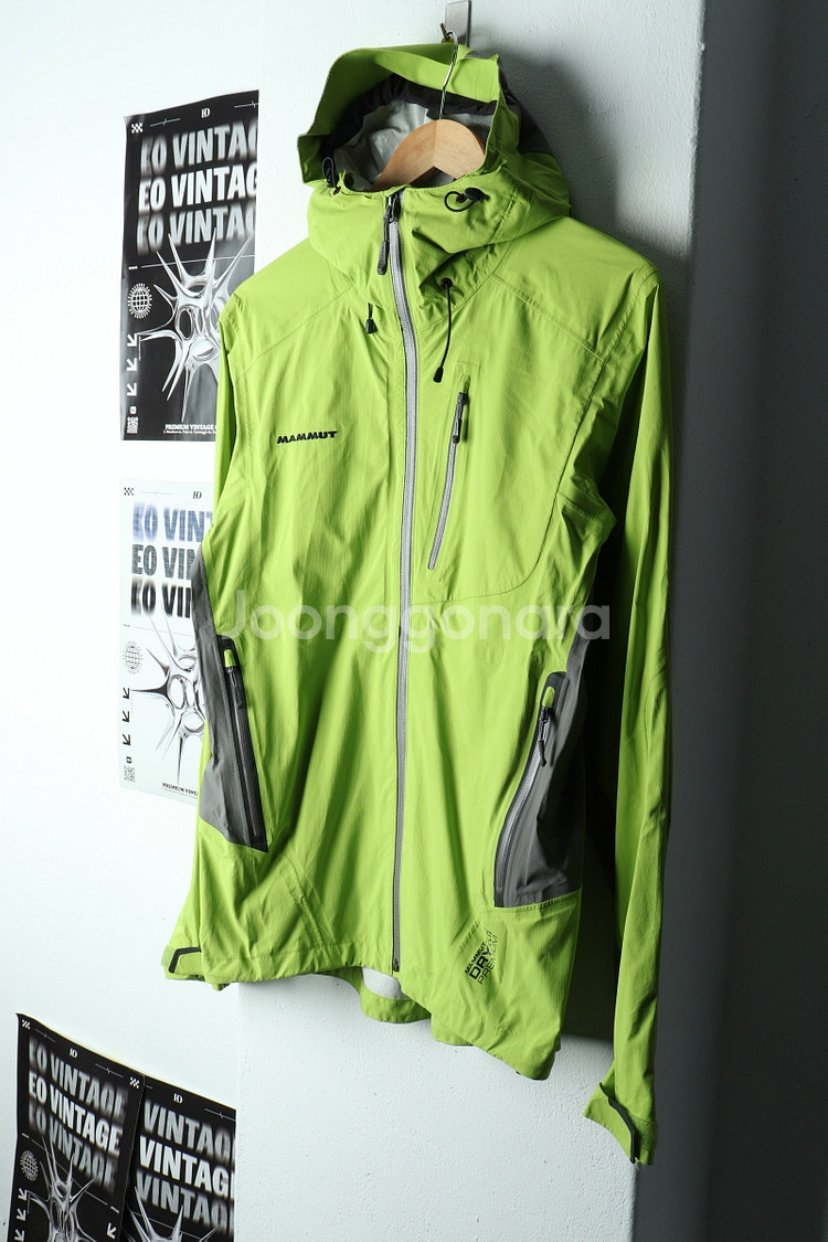 (L) 마무트 집업 바람막이 점퍼자켓 연그린 방수--0