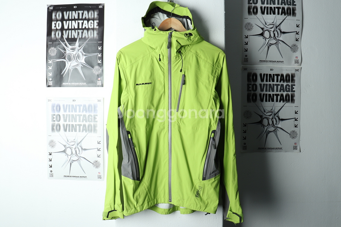 (L) 마무트 집업 바람막이 점퍼자켓 연그린 방수--1