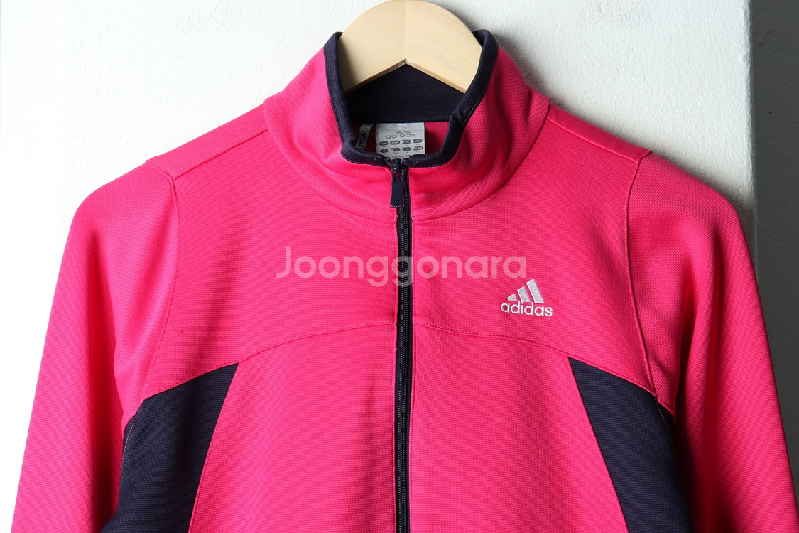 W(M) 아디다스 집업져지 트랙탑 핑크 올드스쿨 딸기--2