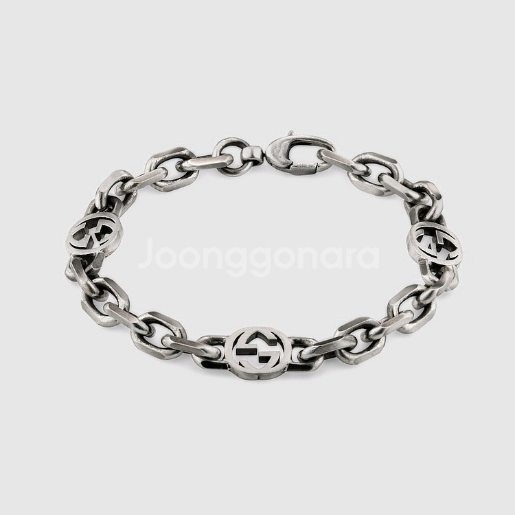 구찌 인터로킹 팔찌 18호--0