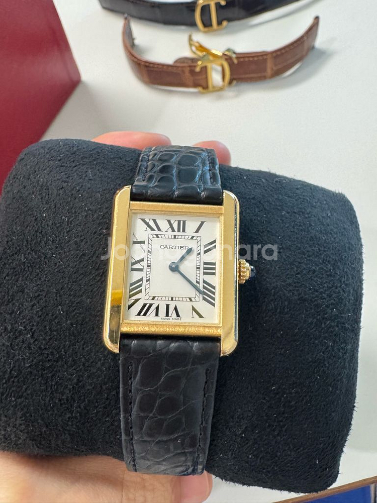 까르띠에 탱크솔로 스몰 옐로우골드--1