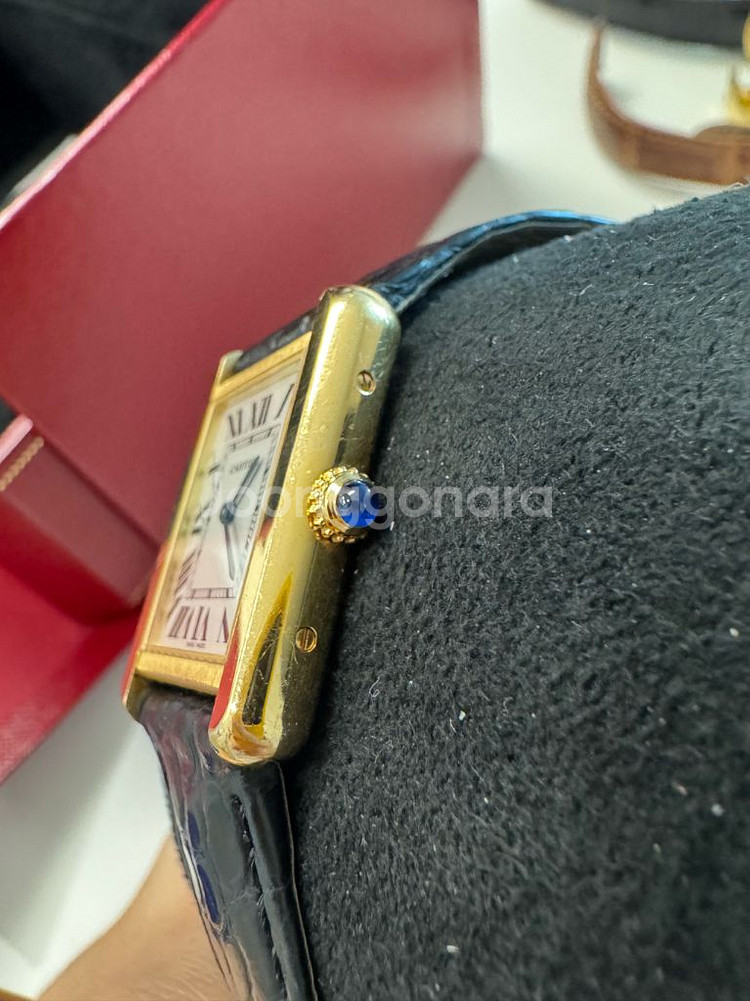 까르띠에 탱크솔로 스몰 옐로우골드--3