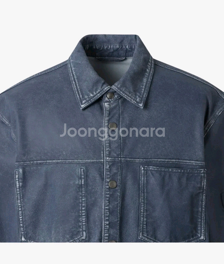 25ss 시리즈 인디고 레더 셔츠 100 새상품--2