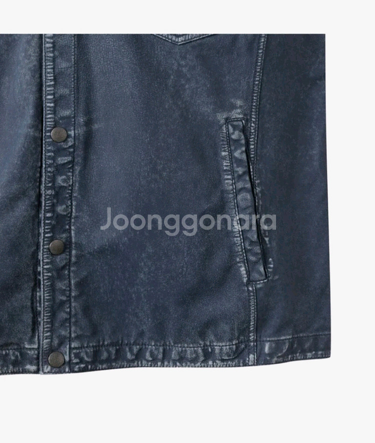 25ss 시리즈 인디고 레더 셔츠 100 새상품--4