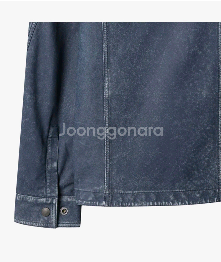 25ss 시리즈 인디고 레더 셔츠 100 새상품--5