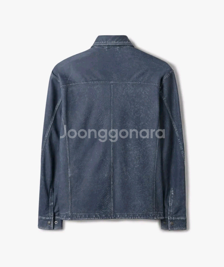 25ss 시리즈 인디고 레더 셔츠 100 새상품--1