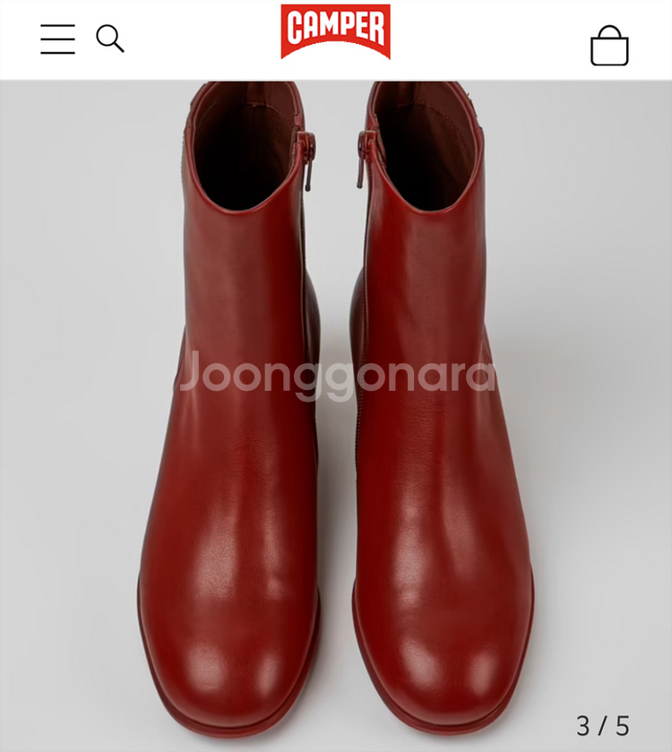 캠퍼 케이티 가죽 앵클부츠38--2