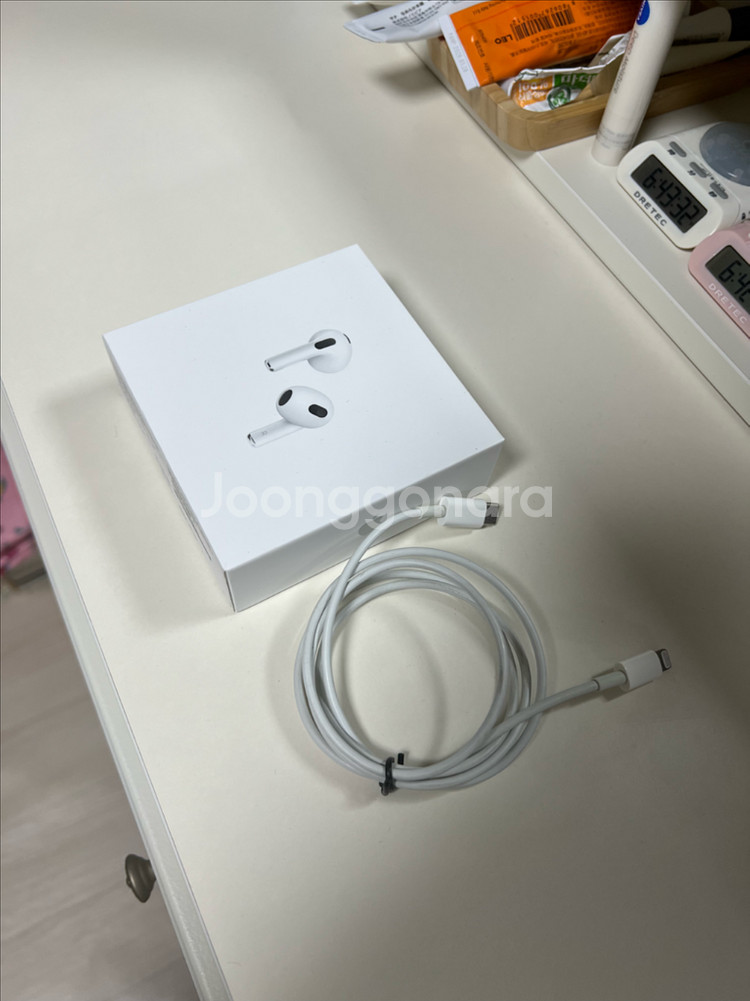 애플 에어팟 3세대 (박스, 8핀 선) R 작동X--0