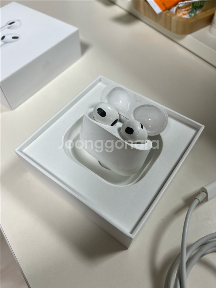 애플 에어팟 3세대 (박스, 8핀 선) R 작동X--3