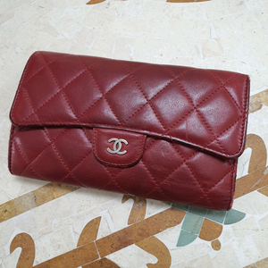 정품 샤넬 램스킨 장지갑