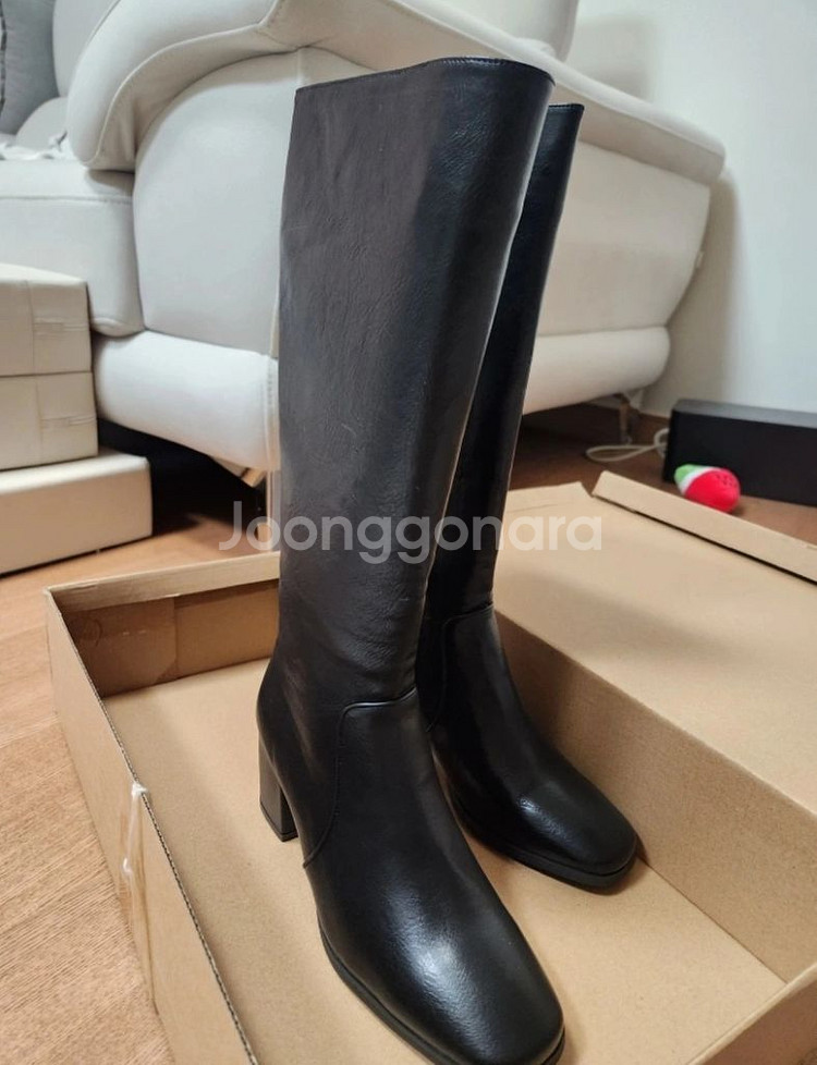 가죽 롱부츠 235 새상품 포장 그대로--1