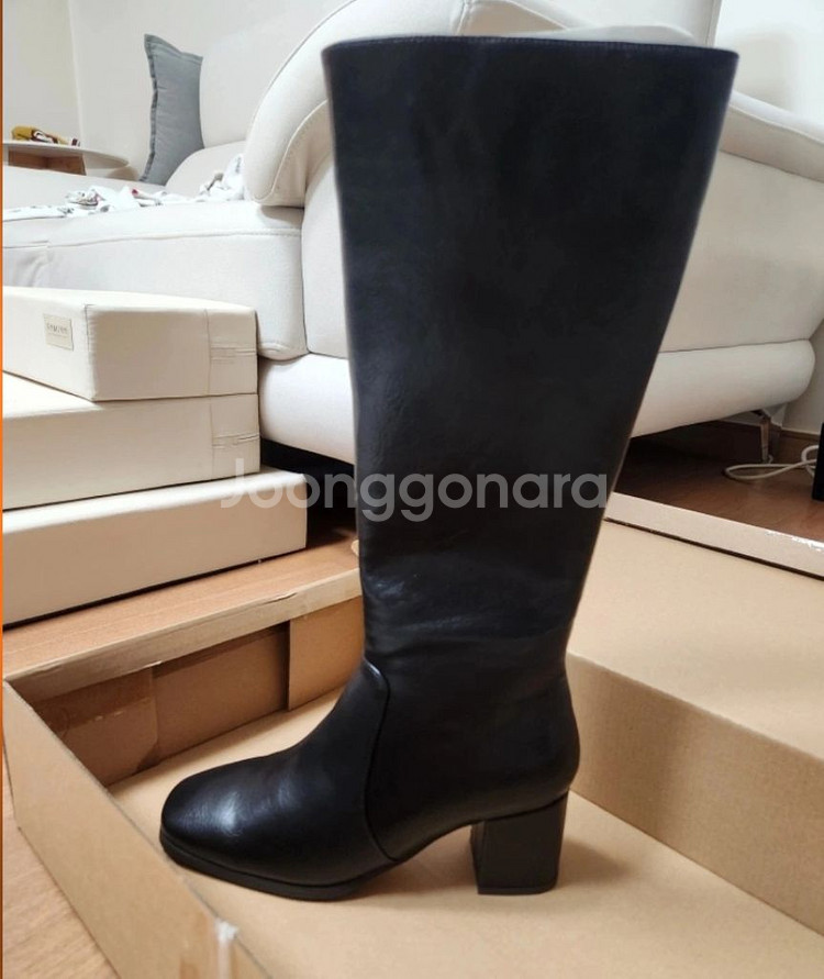 가죽 롱부츠 235 새상품 포장 그대로--4