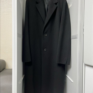 솔리드옴므 블랙 핸드메이드 캐시미어 코트 50사이즈