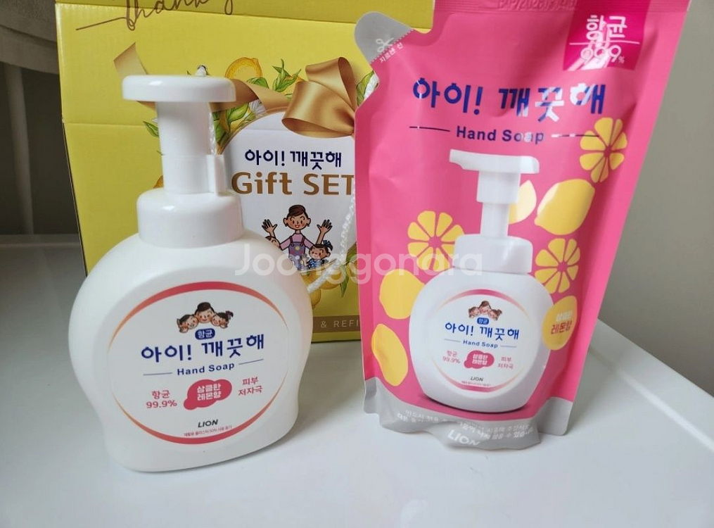 아이깨끗해 기프트세트 레몬향 본품2+리필3 대용량--2