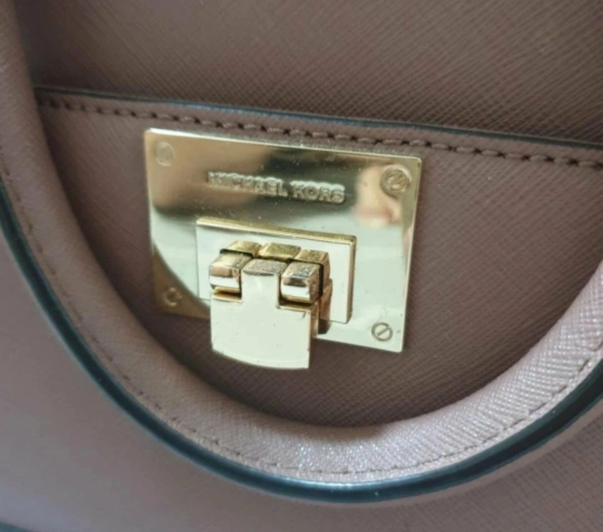 마이클코어스 티나 메신저 토트백 더스티로즈--2